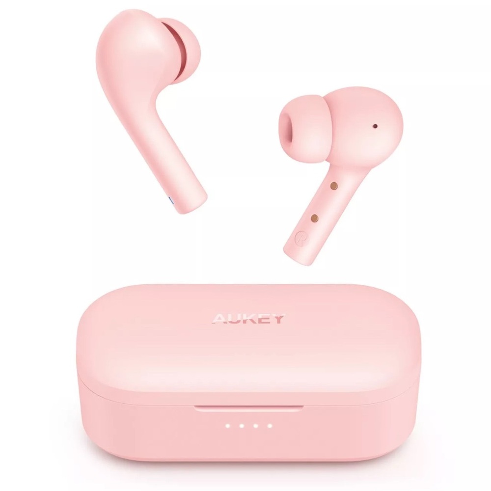 🆕 AUKEY Wireless Earbuds, EP-T21S,  Immersive Sound Noise Cancelling, PINK (NIB)